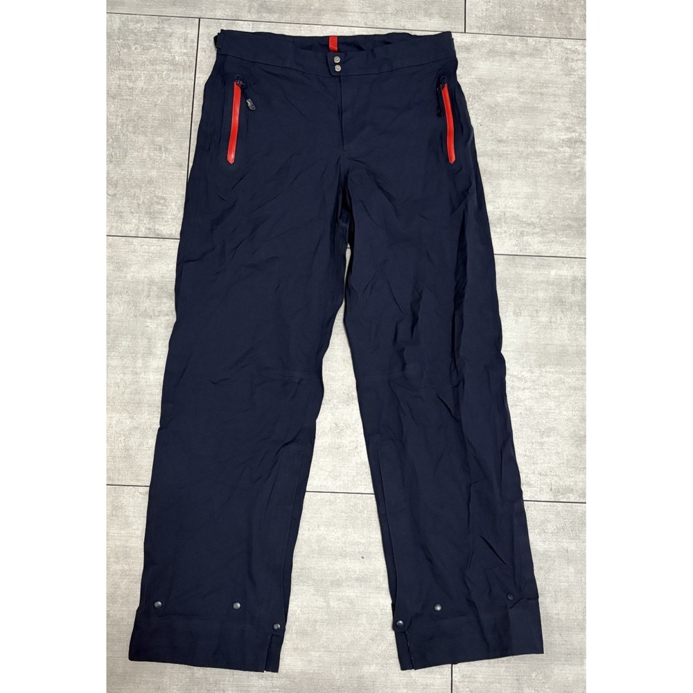 RLX Ralph Lauren Waterproof Rain Pants Womens S Navy Blue Nylon